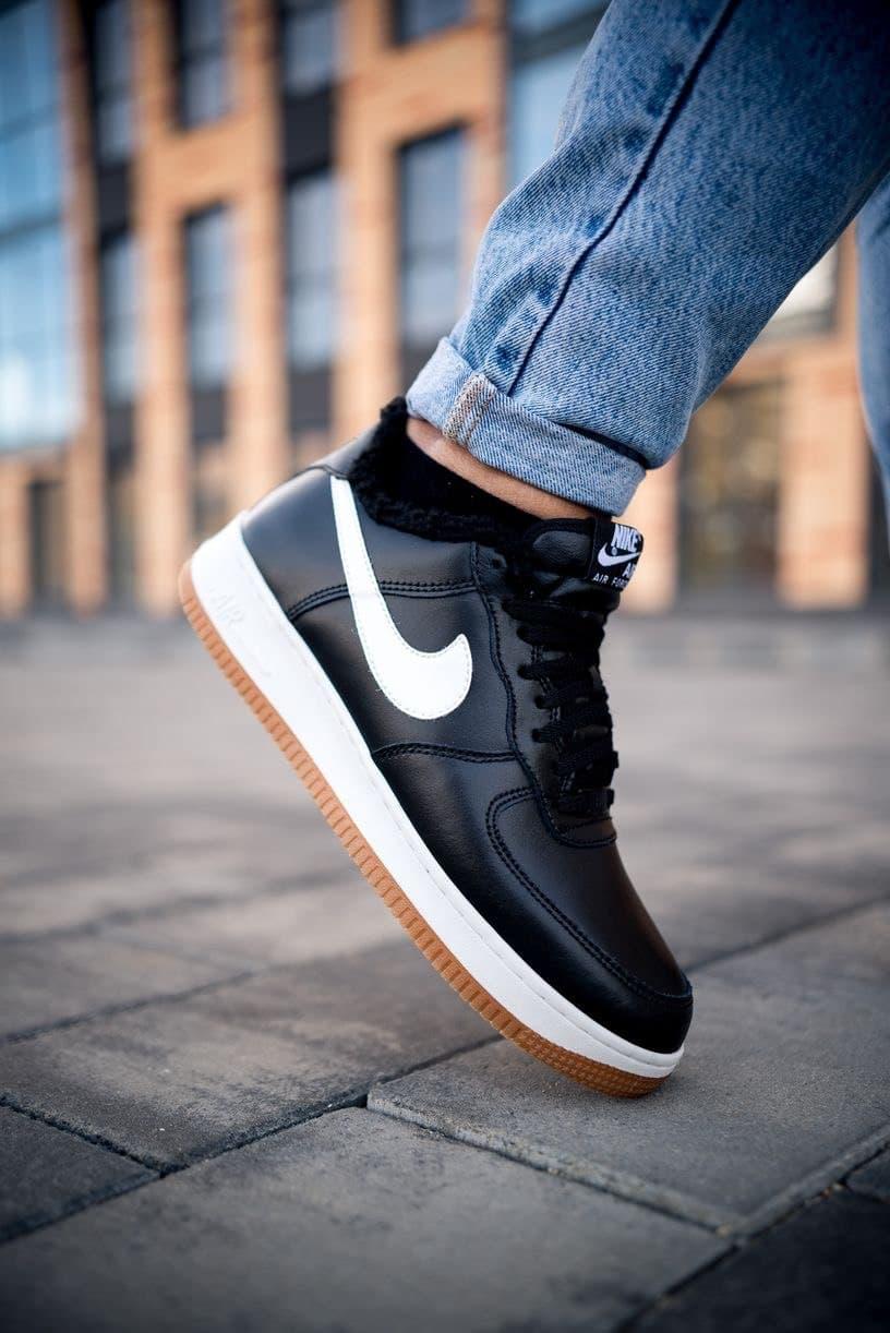 Nike Air Force Low Winter Black White Gum