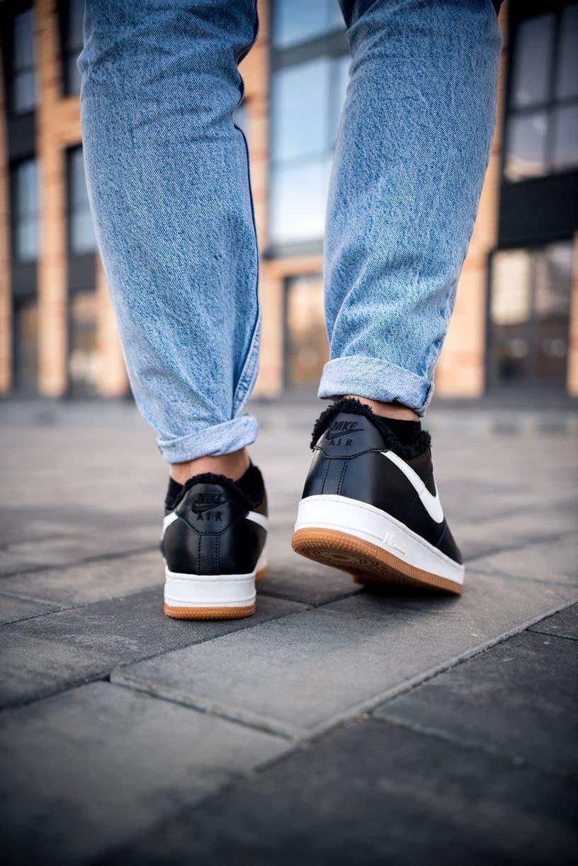Nike Air Force Low Winter Black White Gum