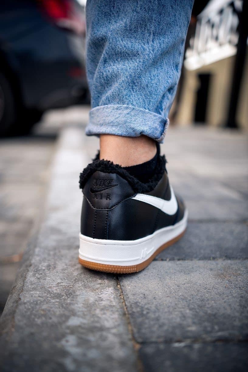 Nike Air Force Low Winter Black White Gum