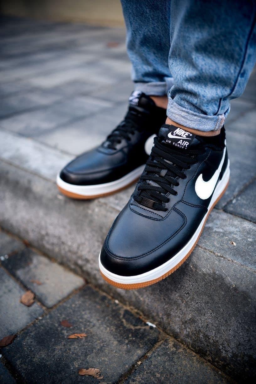 Nike Air Force Low Winter Black White Gum