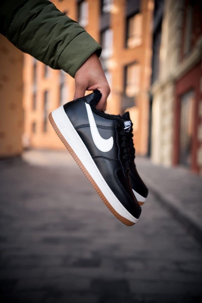Nike Air Force Low Winter Black White Gum