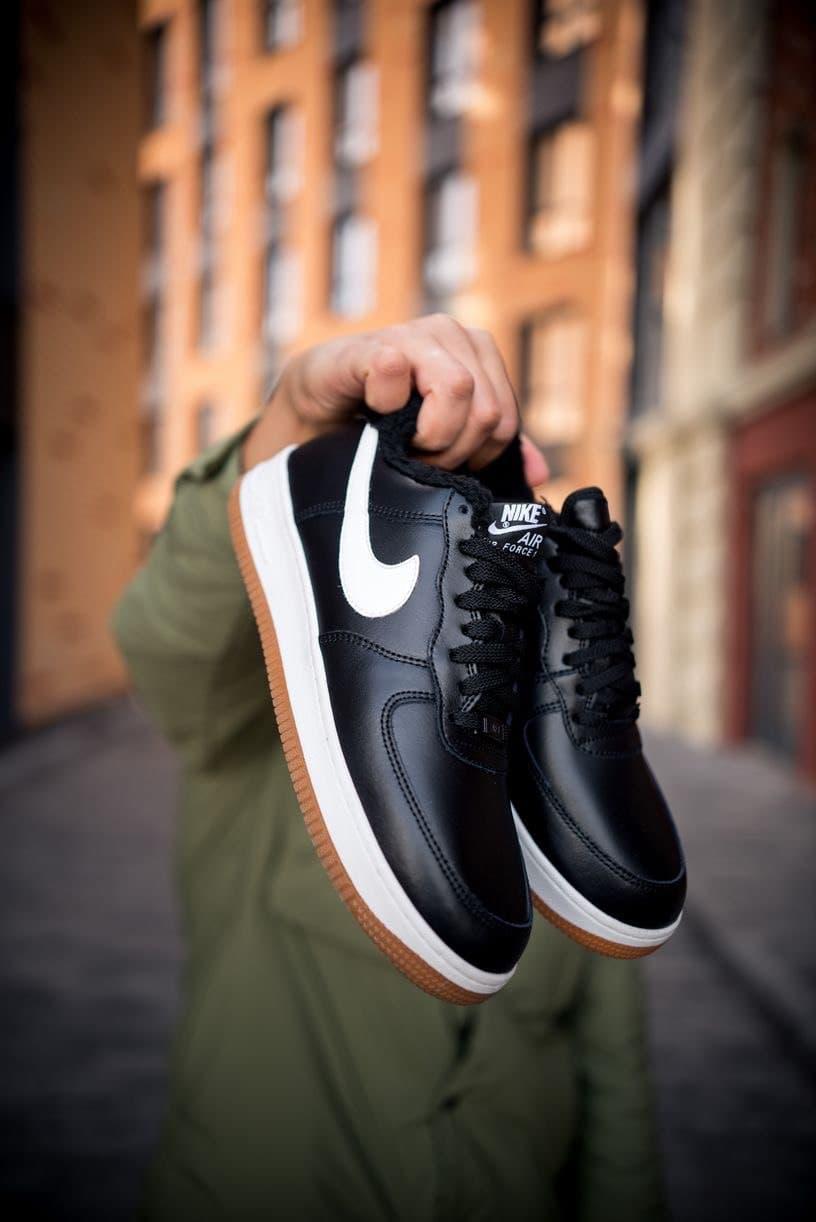 Nike Air Force Low Winter Black White Gum