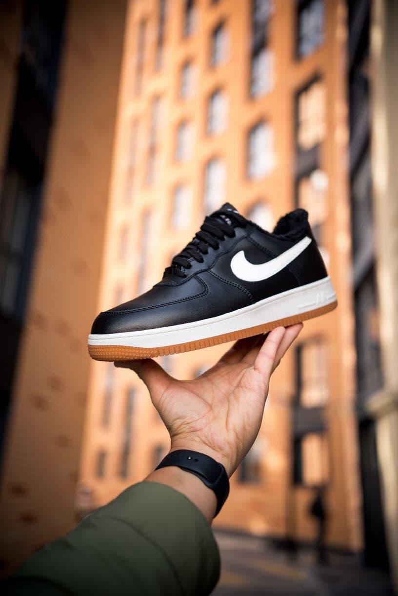Nike Air Force Low Winter Black White Gum
