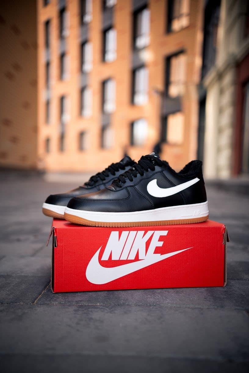 Nike Air Force Low Winter Black White Gum