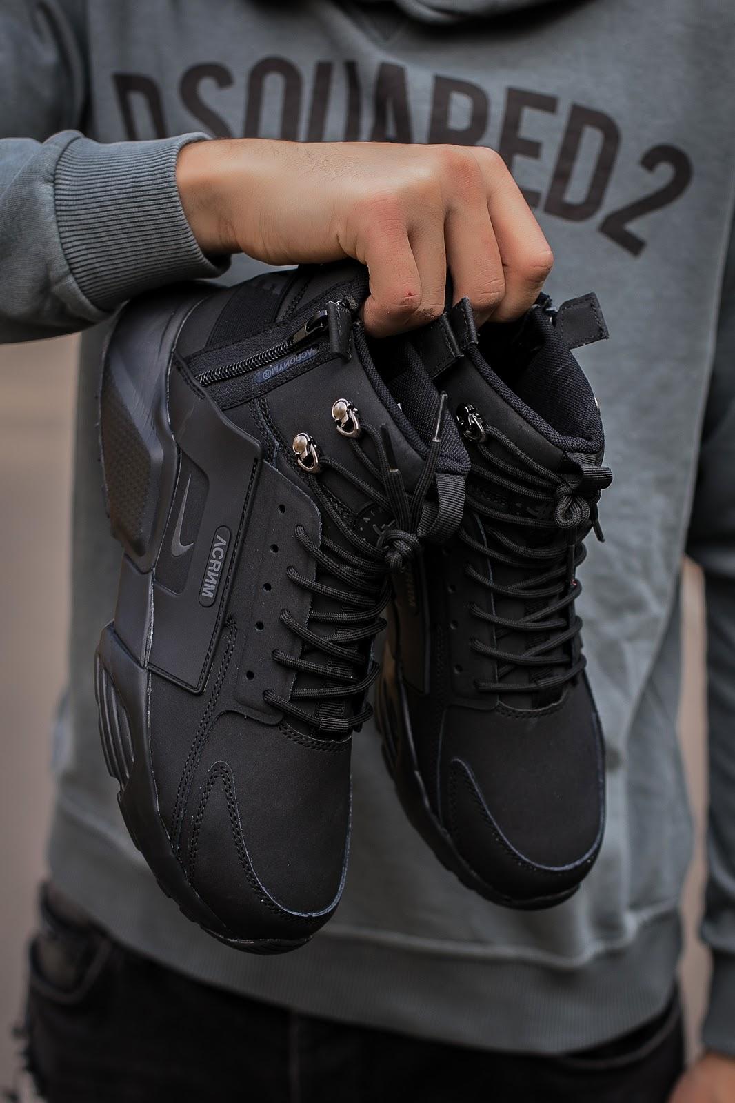 Nike Huarache x Acronym Mid Black 1