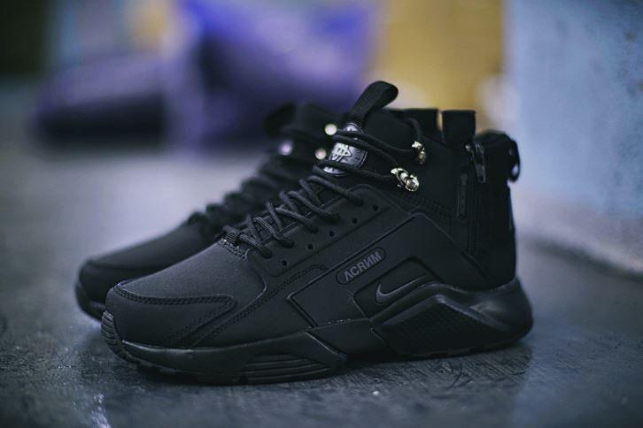 Nike Huarache x Acronym Mid Black 1