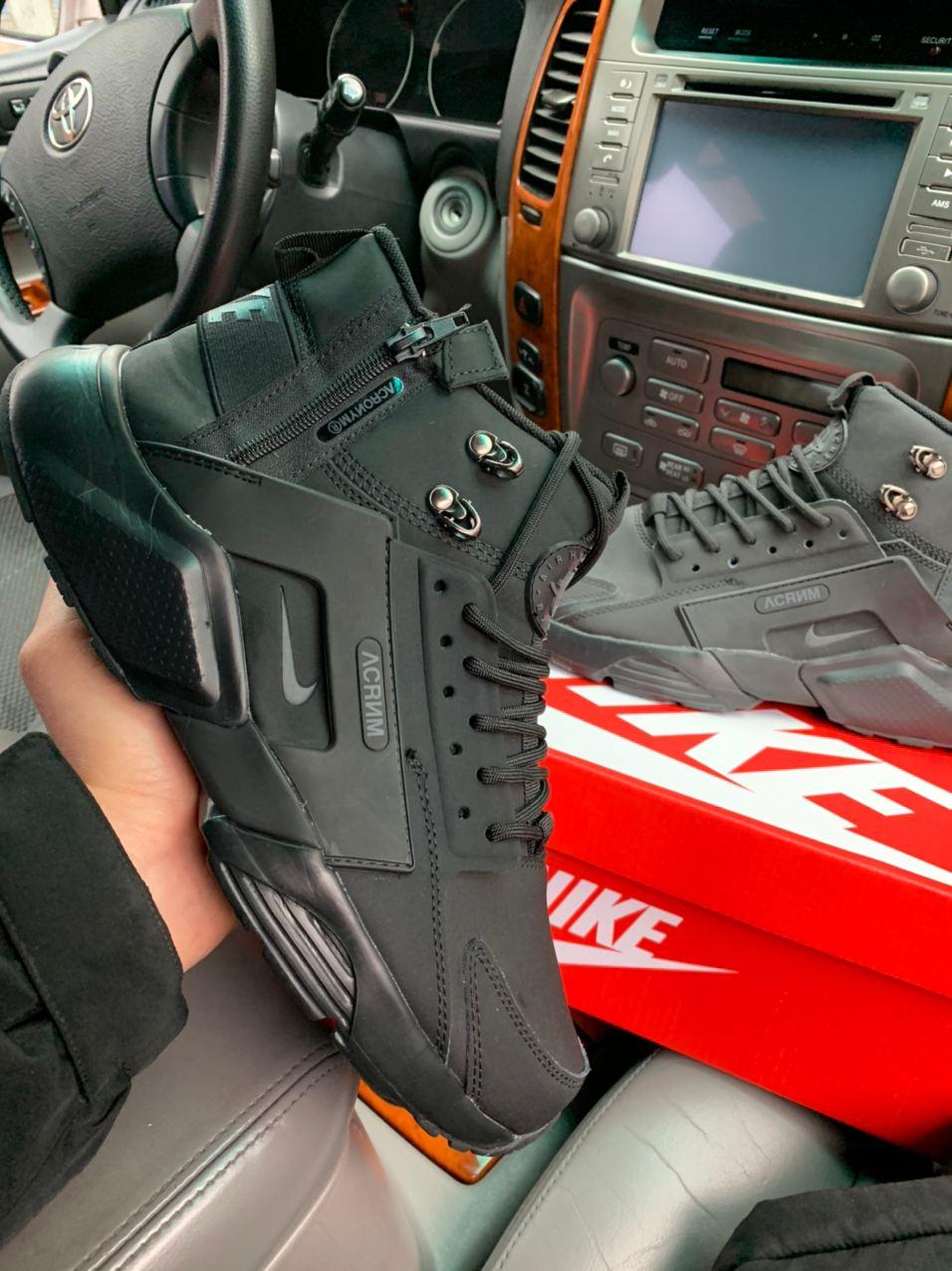Nike Huarache x Acronym Mid Black 1