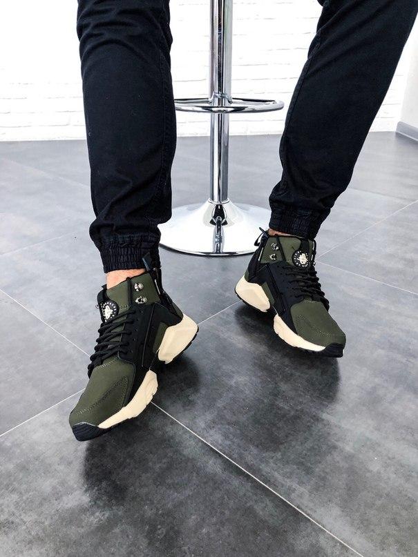 Nike Huarache City MID Leather x Acronym Mid Khaki Black