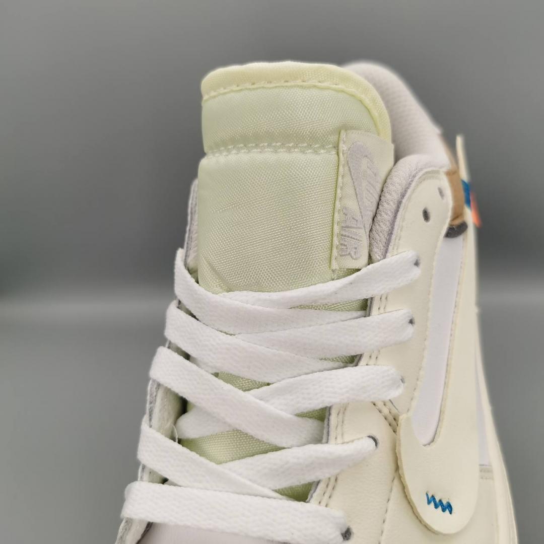 Nike Air Jordan 1 Low OG Custom Light Khaki White