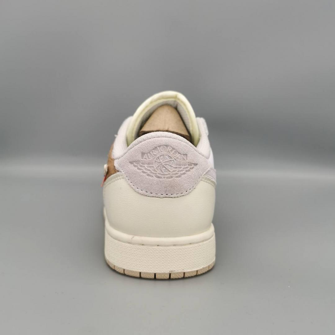 Nike Air Jordan 1 Low OG Custom Light Khaki White