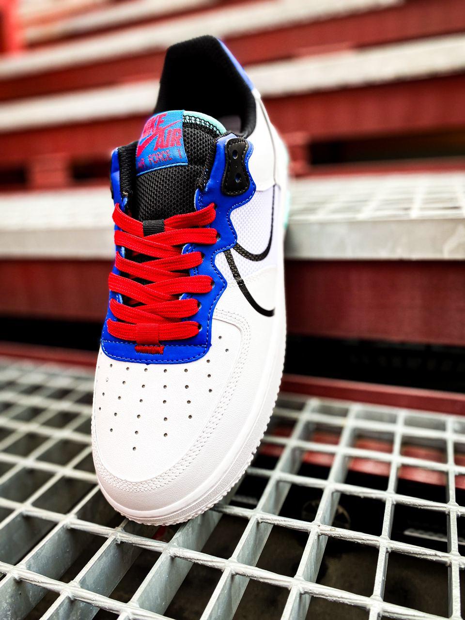 Nike Air Force 1 React White Black Blue Red