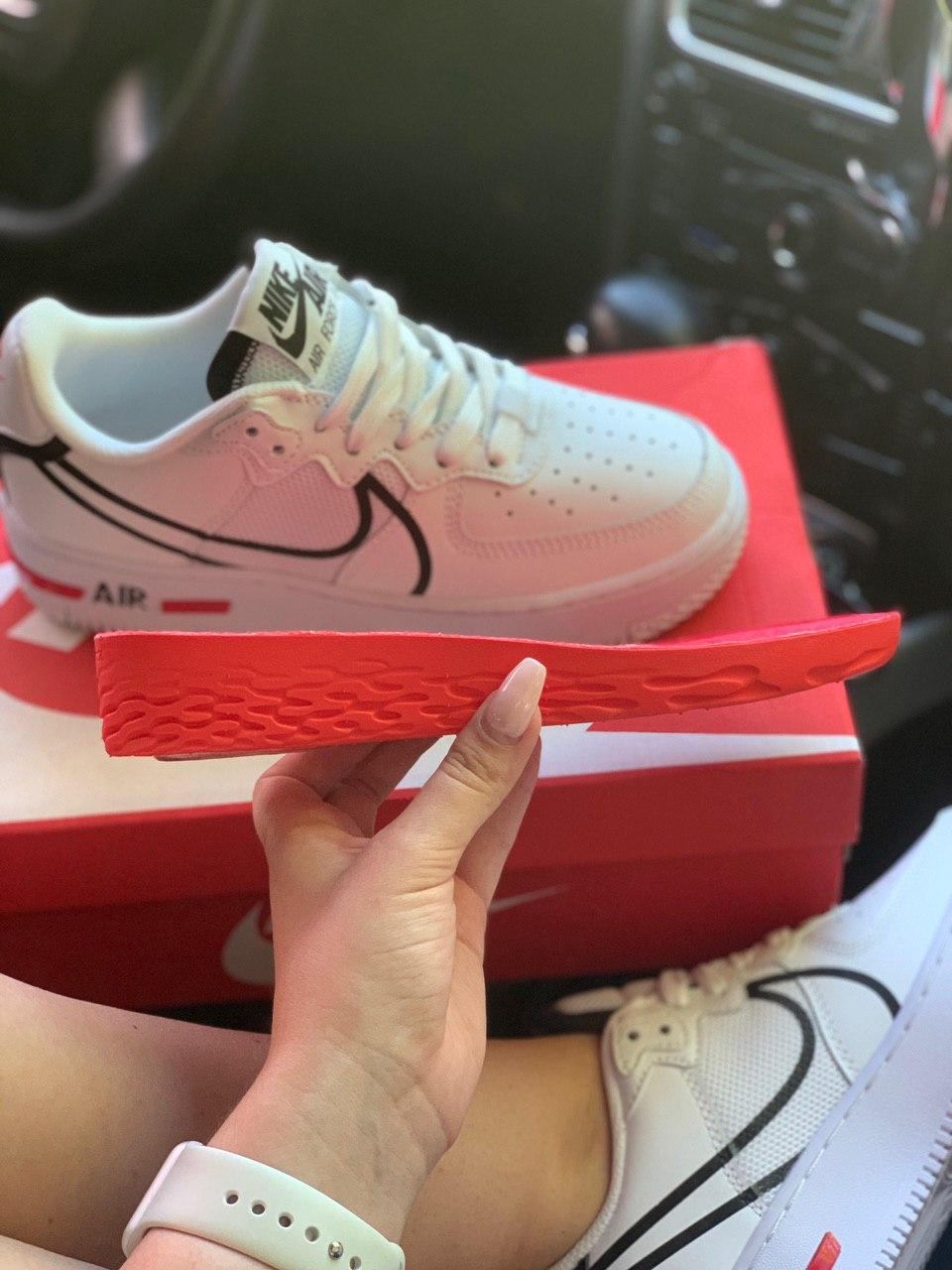 Nike Air Force 1 React White Black