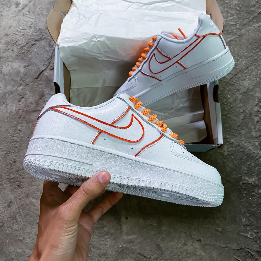 Nike Air Force 1 Low White Orange Reflective