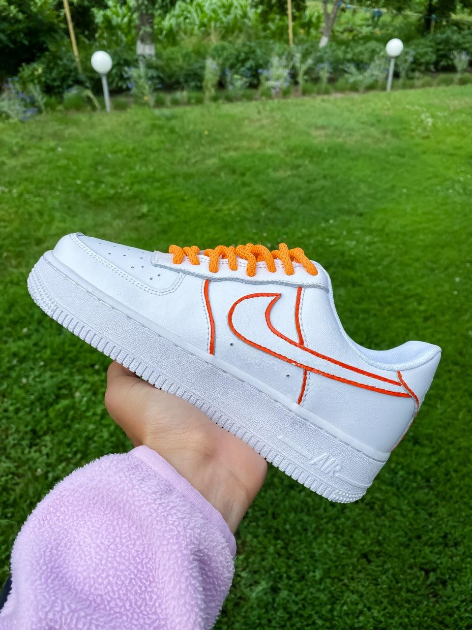 Nike Air Force 1 Low White Orange Reflective