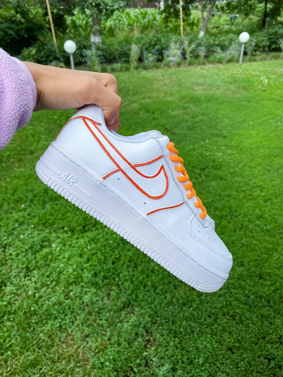 Nike Air Force 1 Low White Orange Reflective
