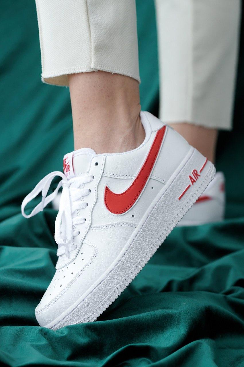 Nike Air Force 1 White Red 4