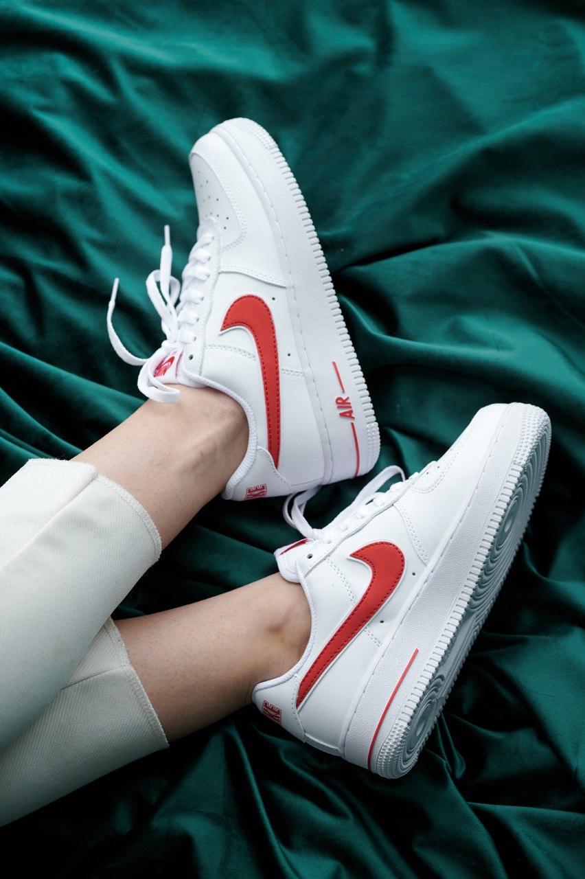 Nike Air Force 1 White Red 4