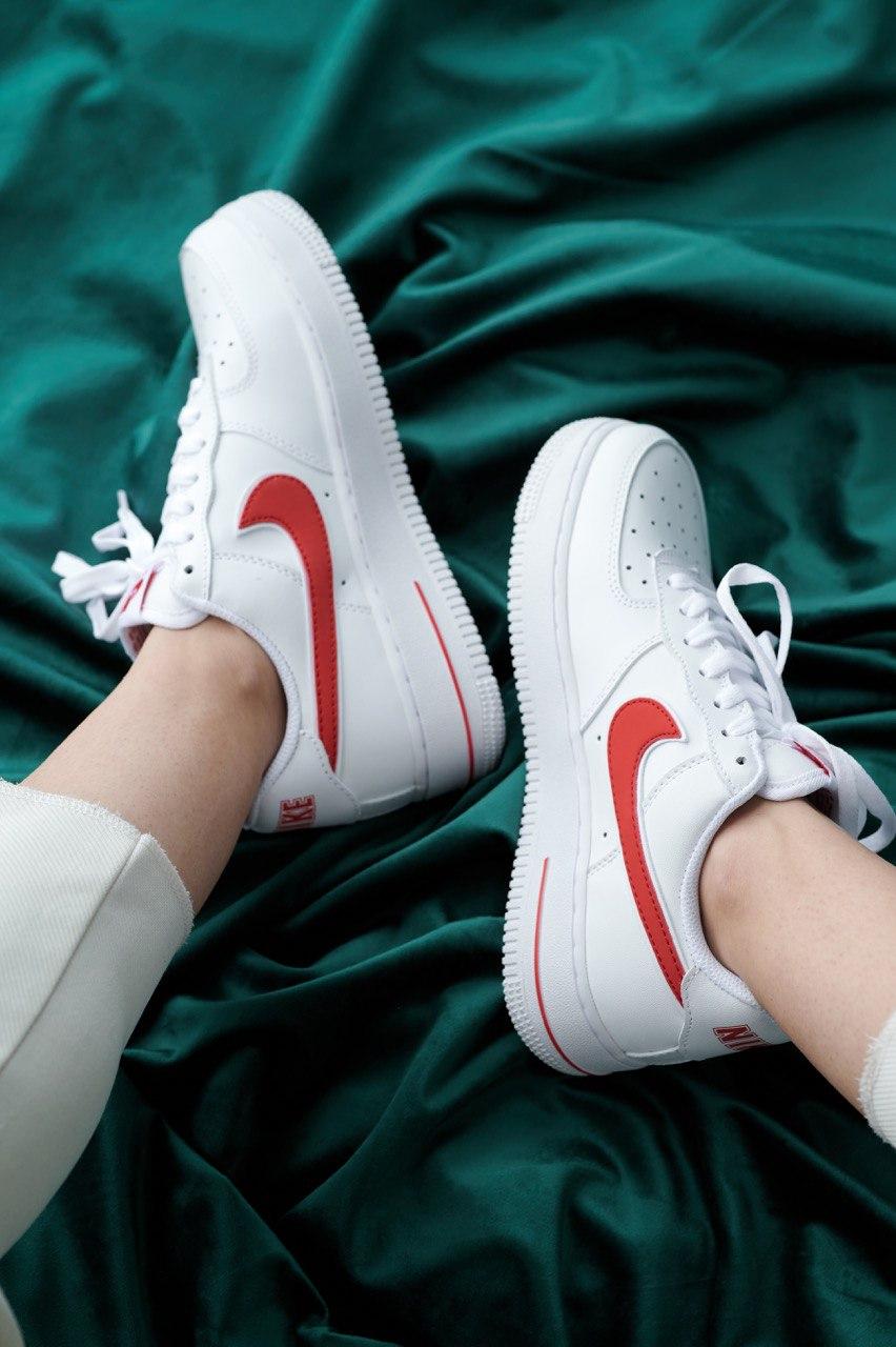 Nike Air Force 1 White Red 4
