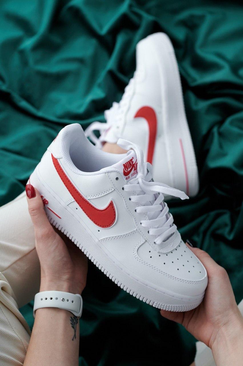 Nike Air Force 1 White Red 4