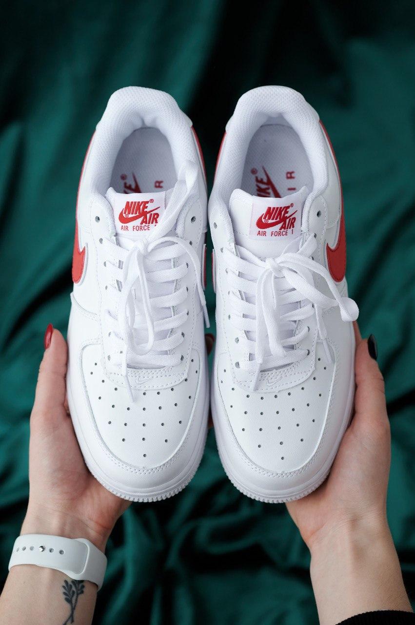 Nike Air Force 1 White Red 4