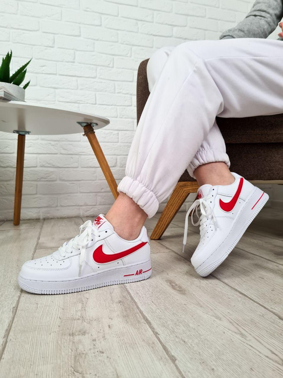 Nike Air Force 1 White Red 4