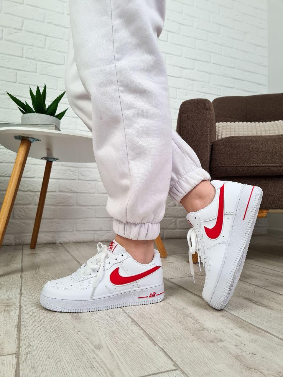 Nike Air Force 1 White Red 4