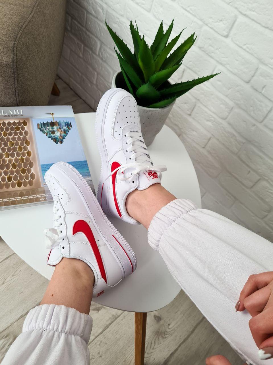 Nike Air Force 1 White Red 4