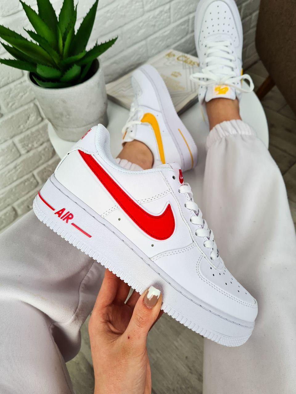 Nike Air Force 1 White Red 4