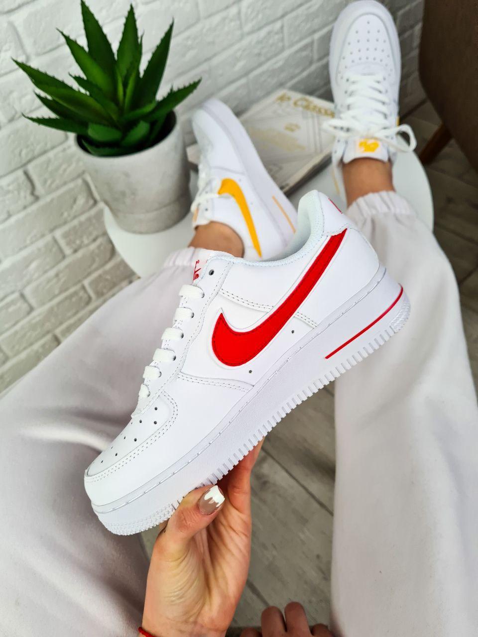 Nike Air Force 1 White Red 4