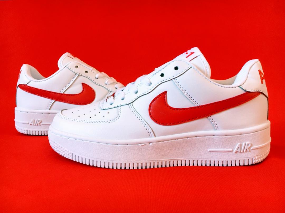 Nike Air Force 1 White Red Logo