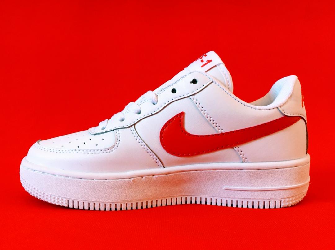 Nike Air Force 1 White Red Logo