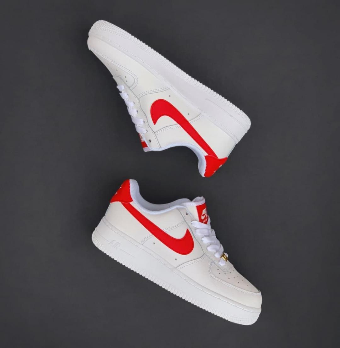 Nike Air Force 1 White Red 5