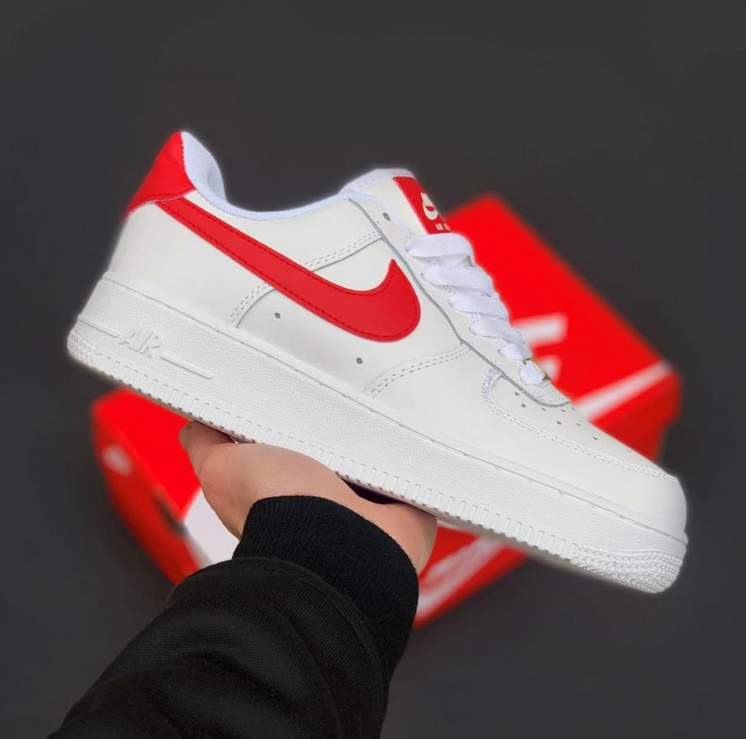 Nike Air Force 1 White Red 5