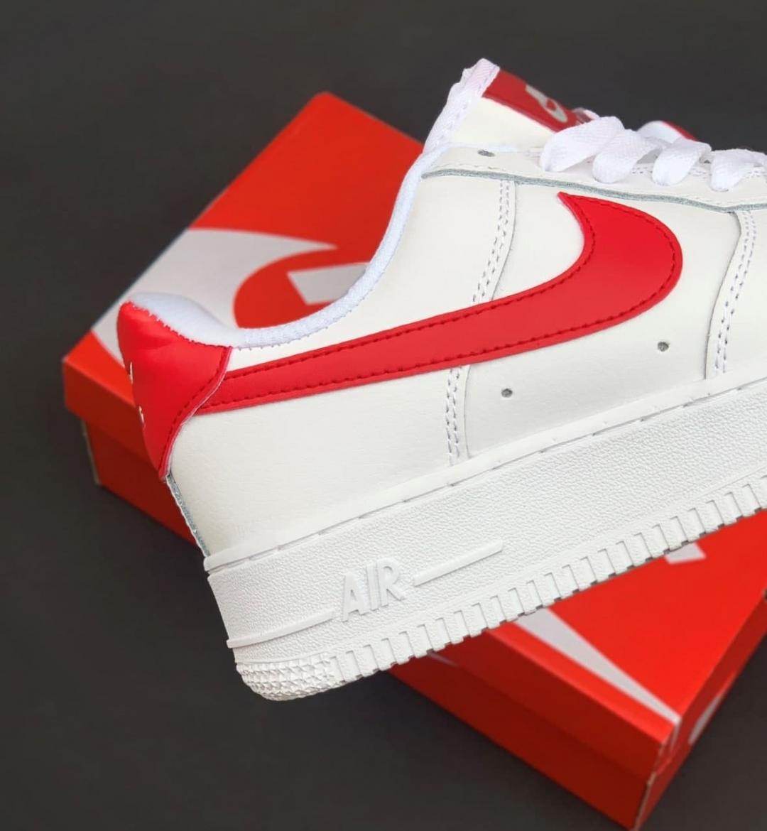 Nike Air Force 1 White Red 5