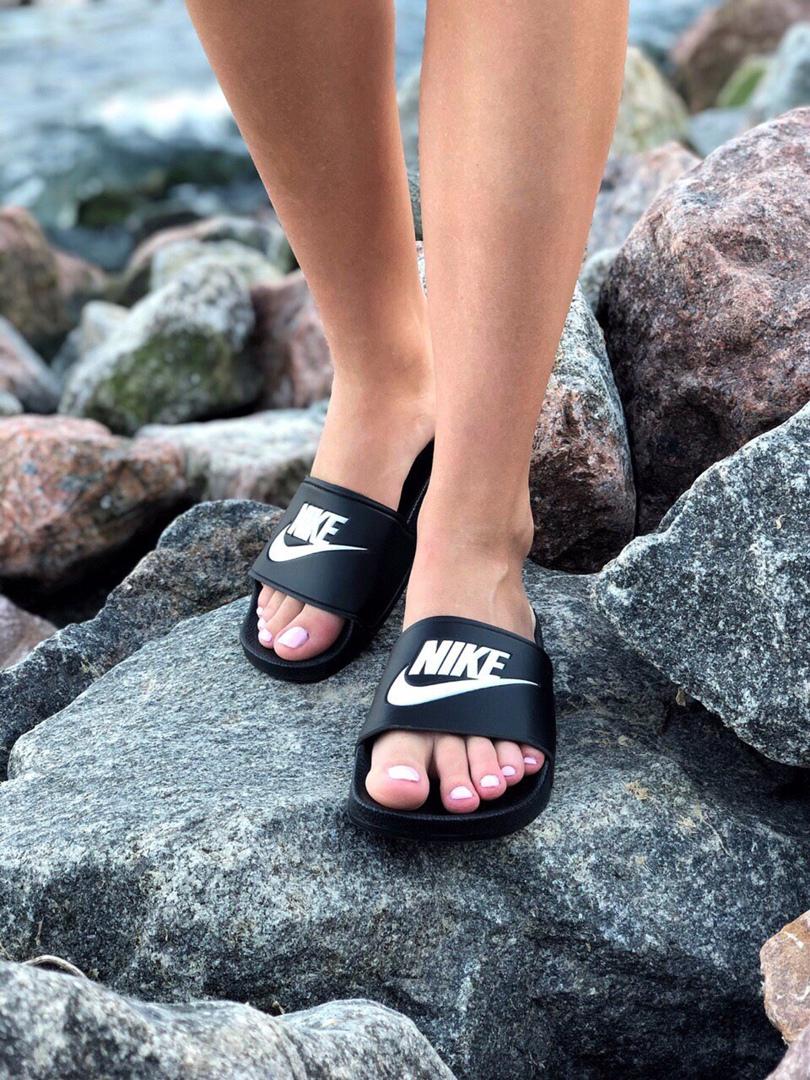Nike Benassi Black «White Logo»