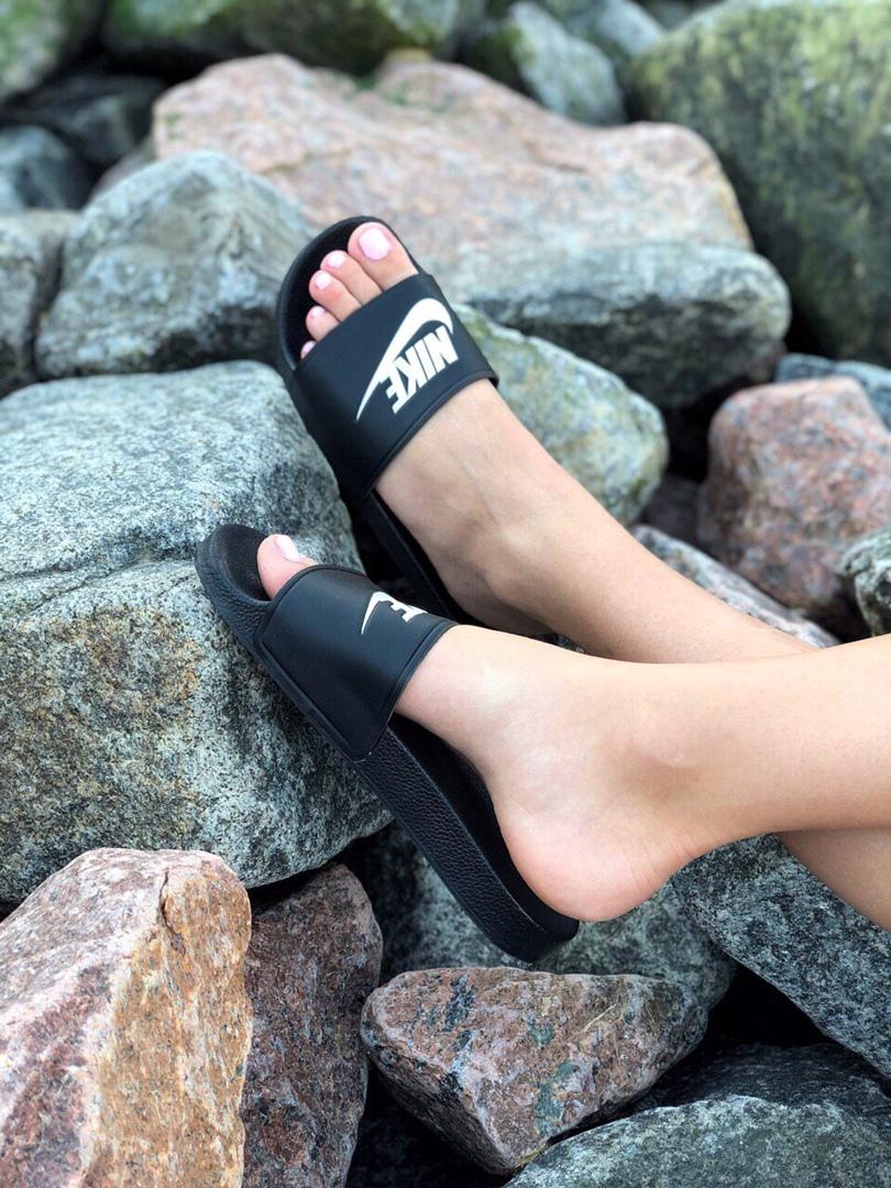 Nike Benassi Black «White Logo»