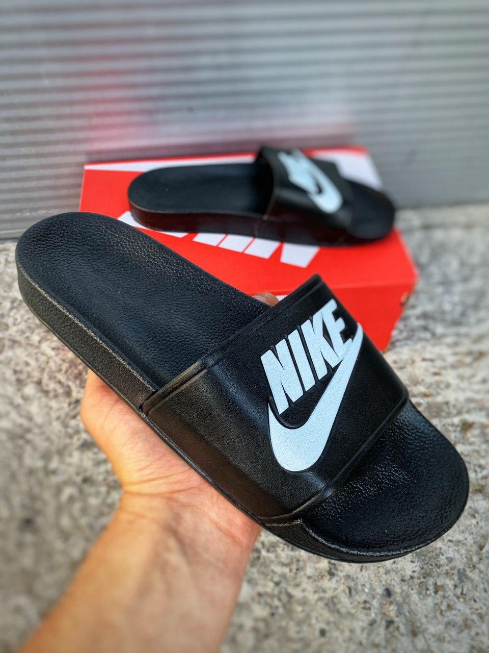 Nike Benassi Black «White Logo»