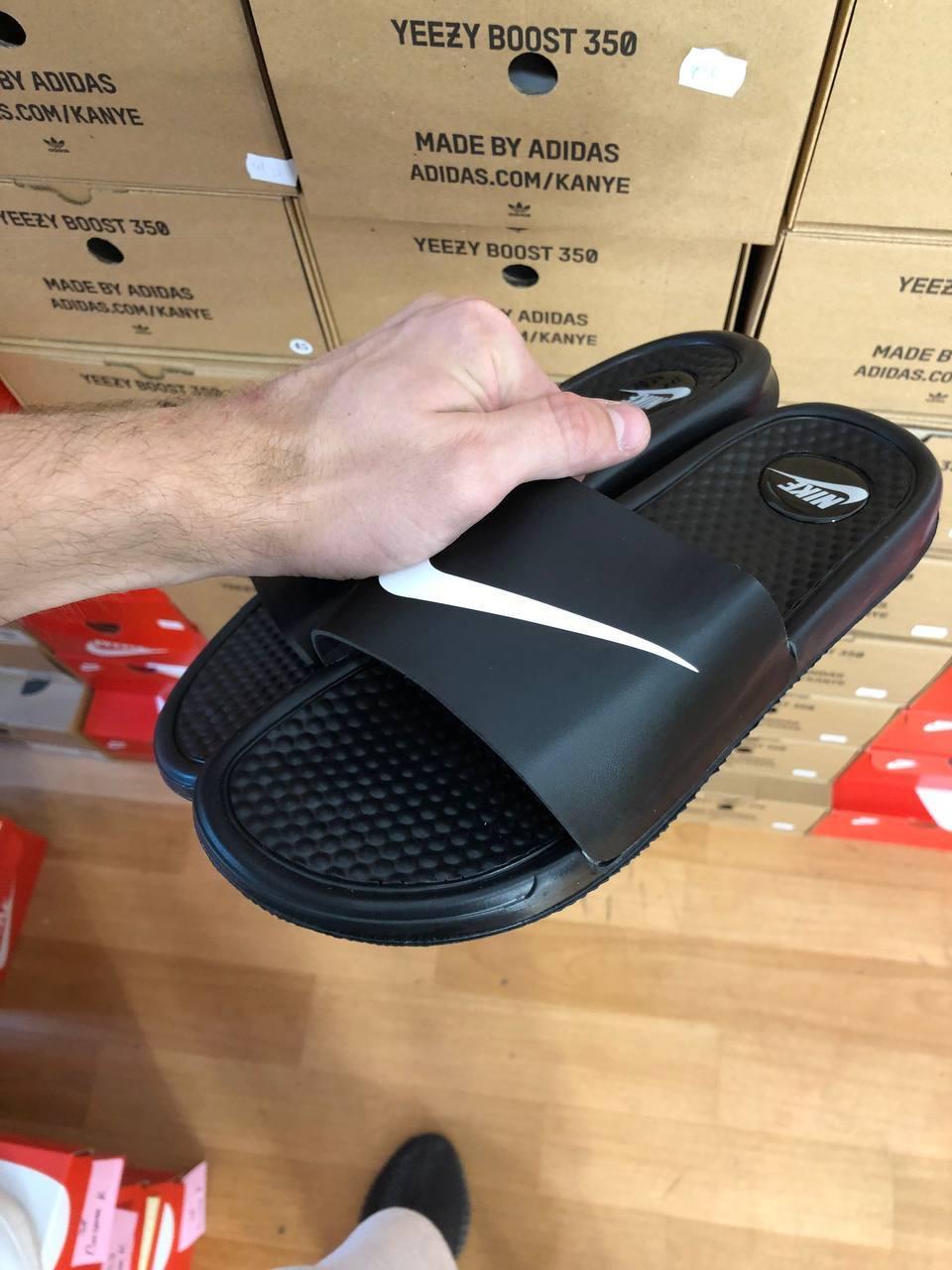 Nike Slides Black «White Logo» 1