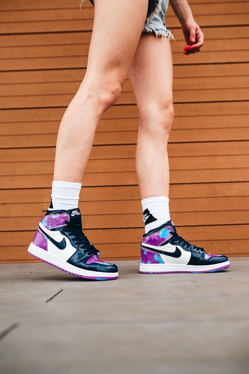 Nike Air Jordan 1 High Violet White Black
