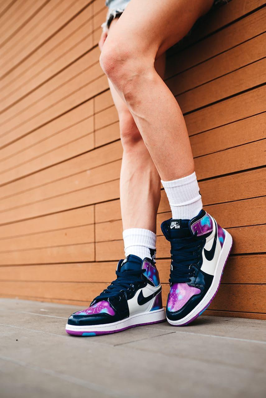 Nike Air Jordan 1 High Violet White Black