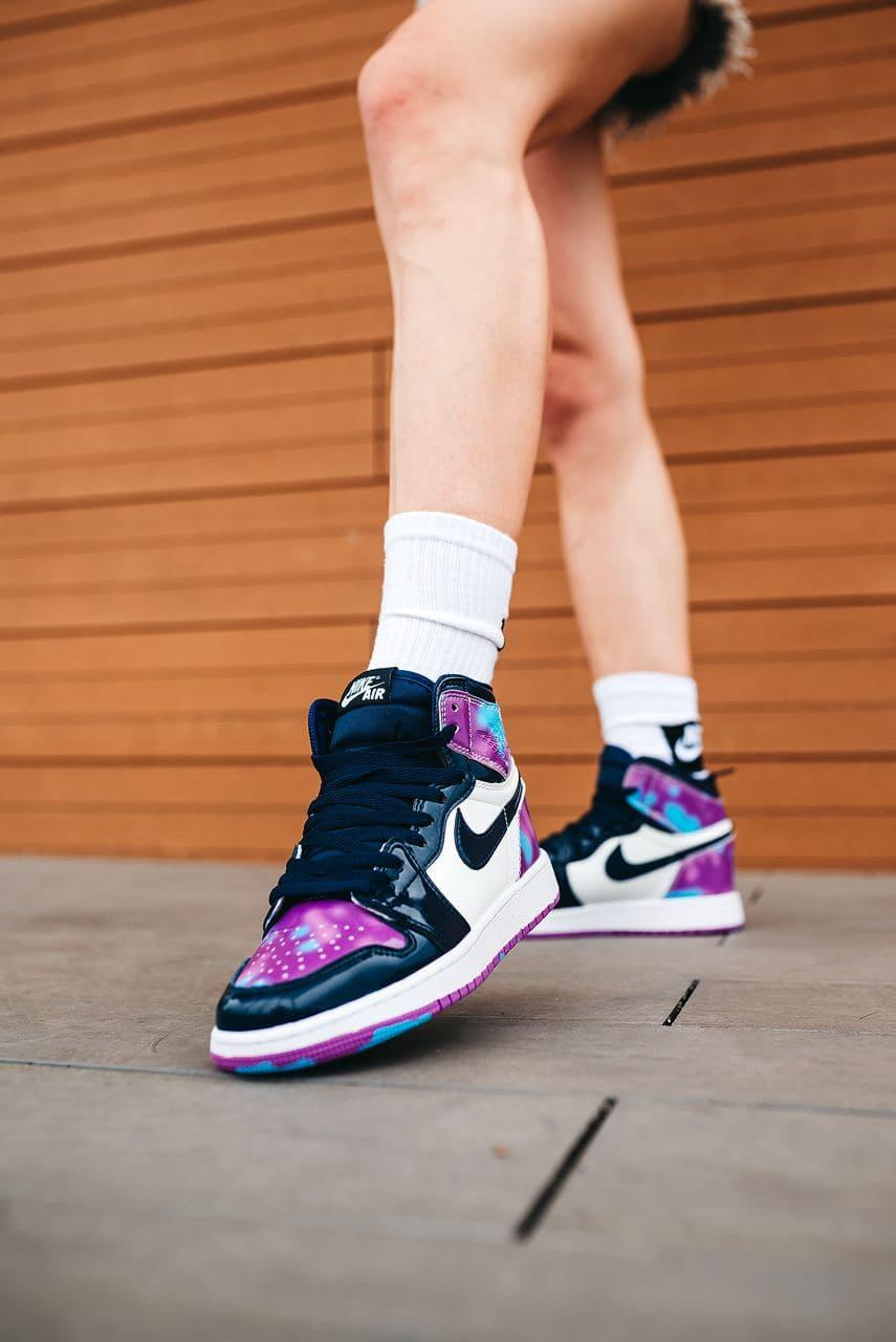 Nike Air Jordan 1 High Violet White Black