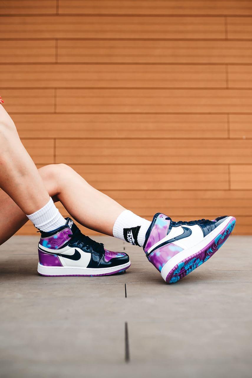Nike Air Jordan 1 High Violet White Black
