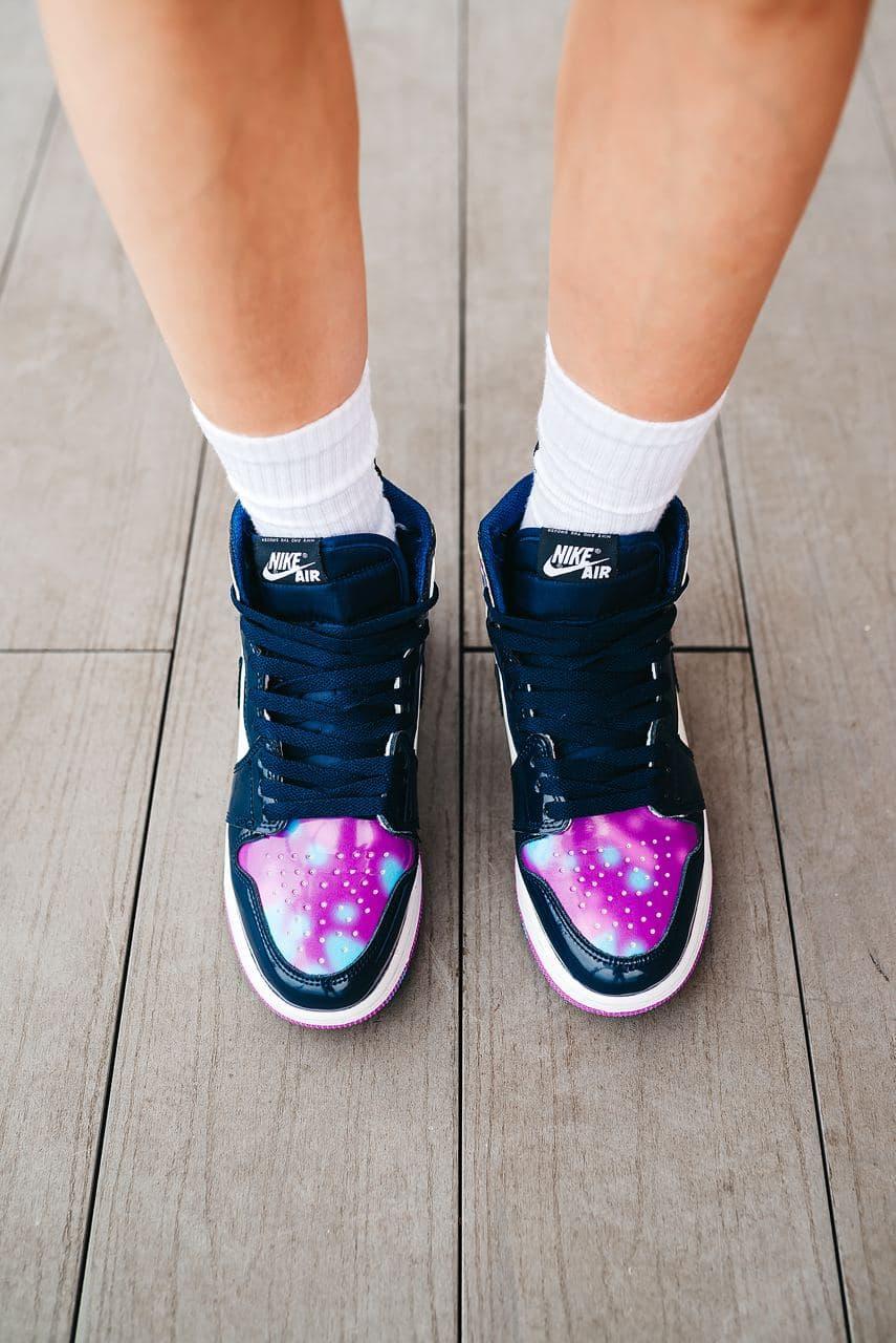 Nike Air Jordan 1 High Violet White Black