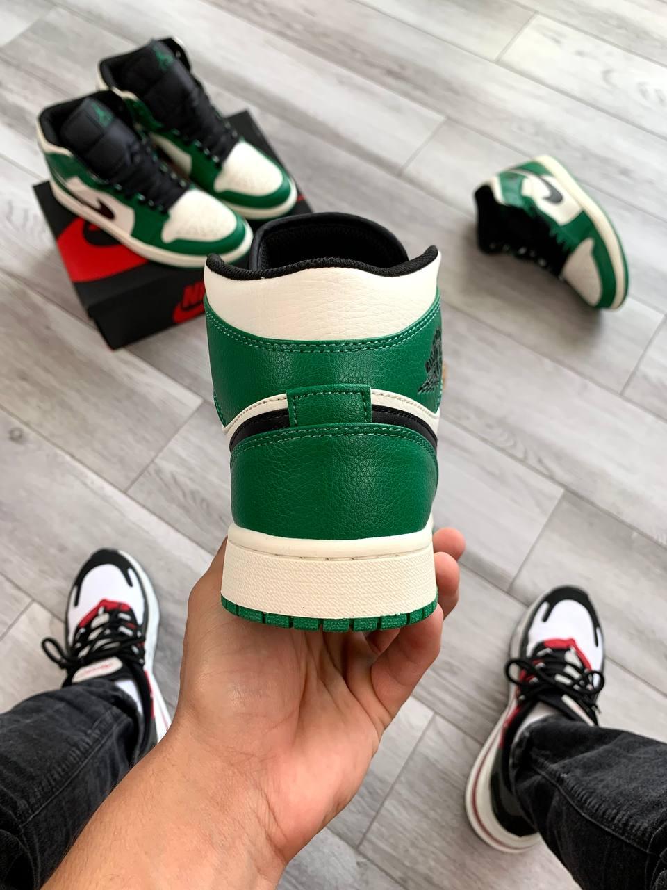 Nike Air Jordan 1 Mid Green White v2