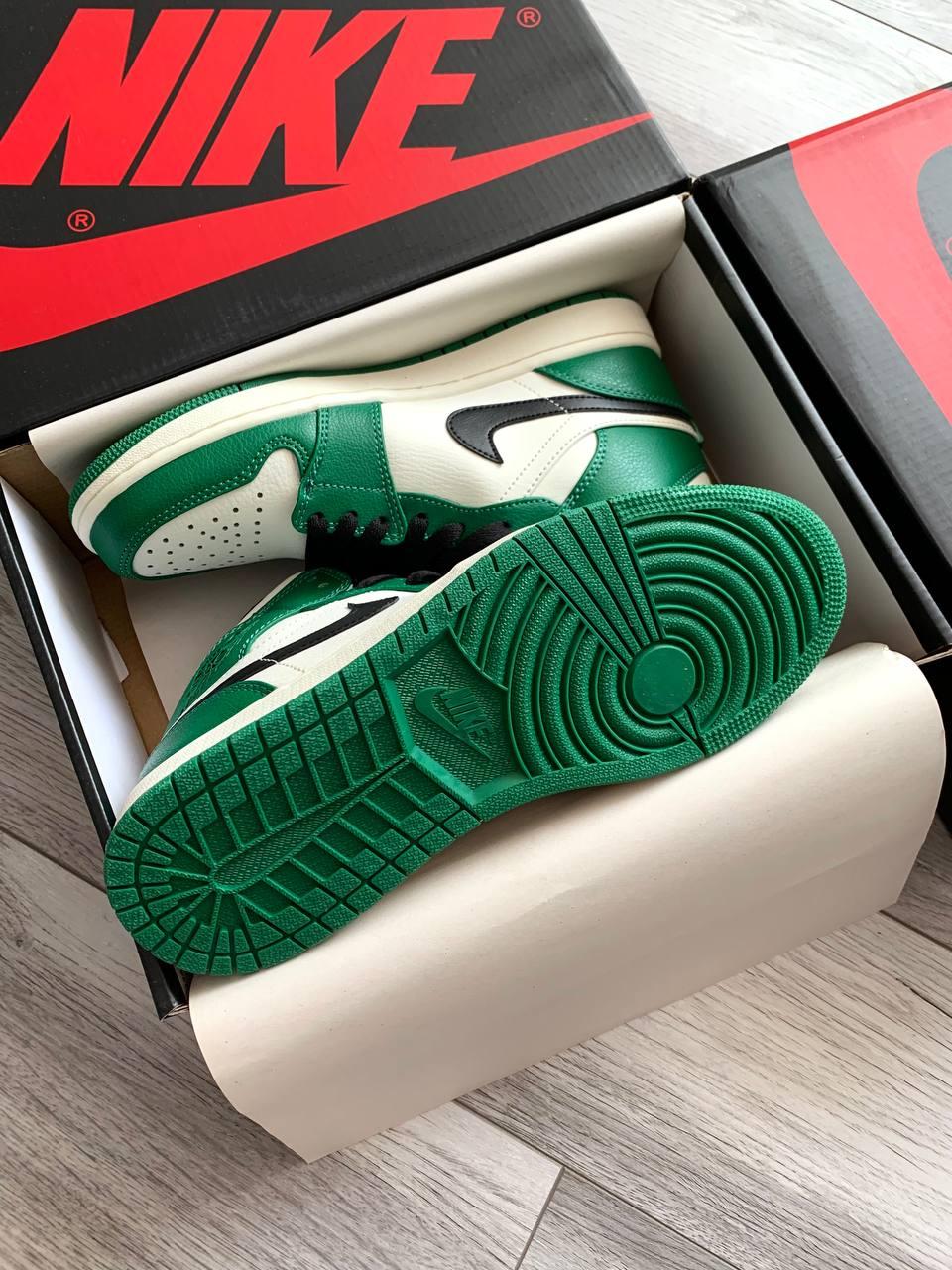 Nike Air Jordan 1 Mid Green White v2