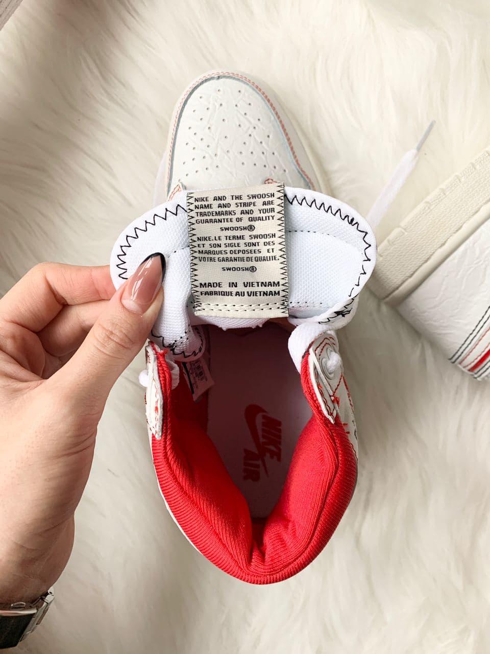 Nike Air Jordan 1 Retro High White Red 2