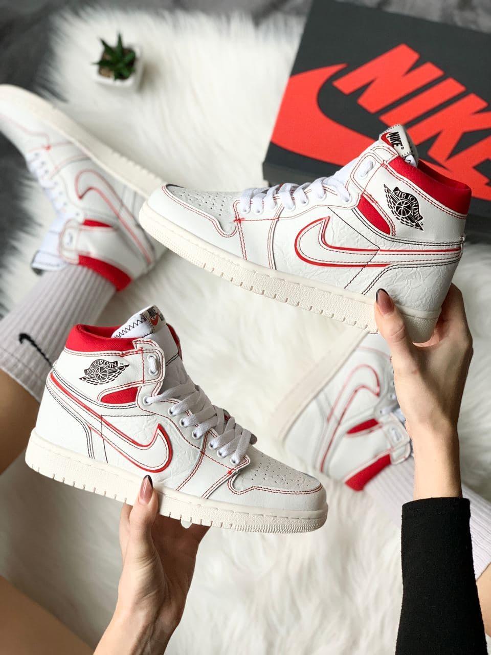 Nike Air Jordan 1 Retro High White Red 2