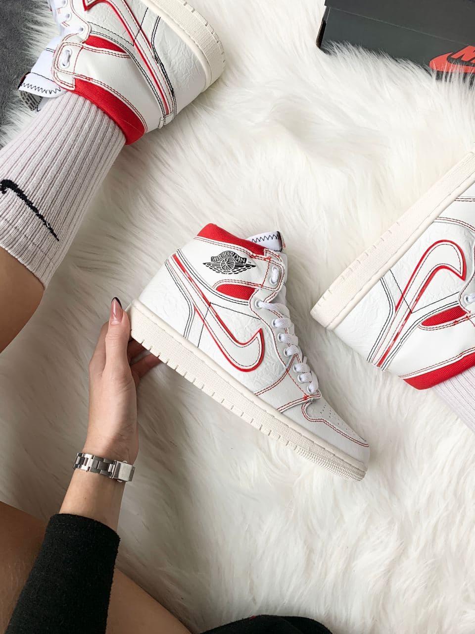 Nike Air Jordan 1 Retro High White Red 2
