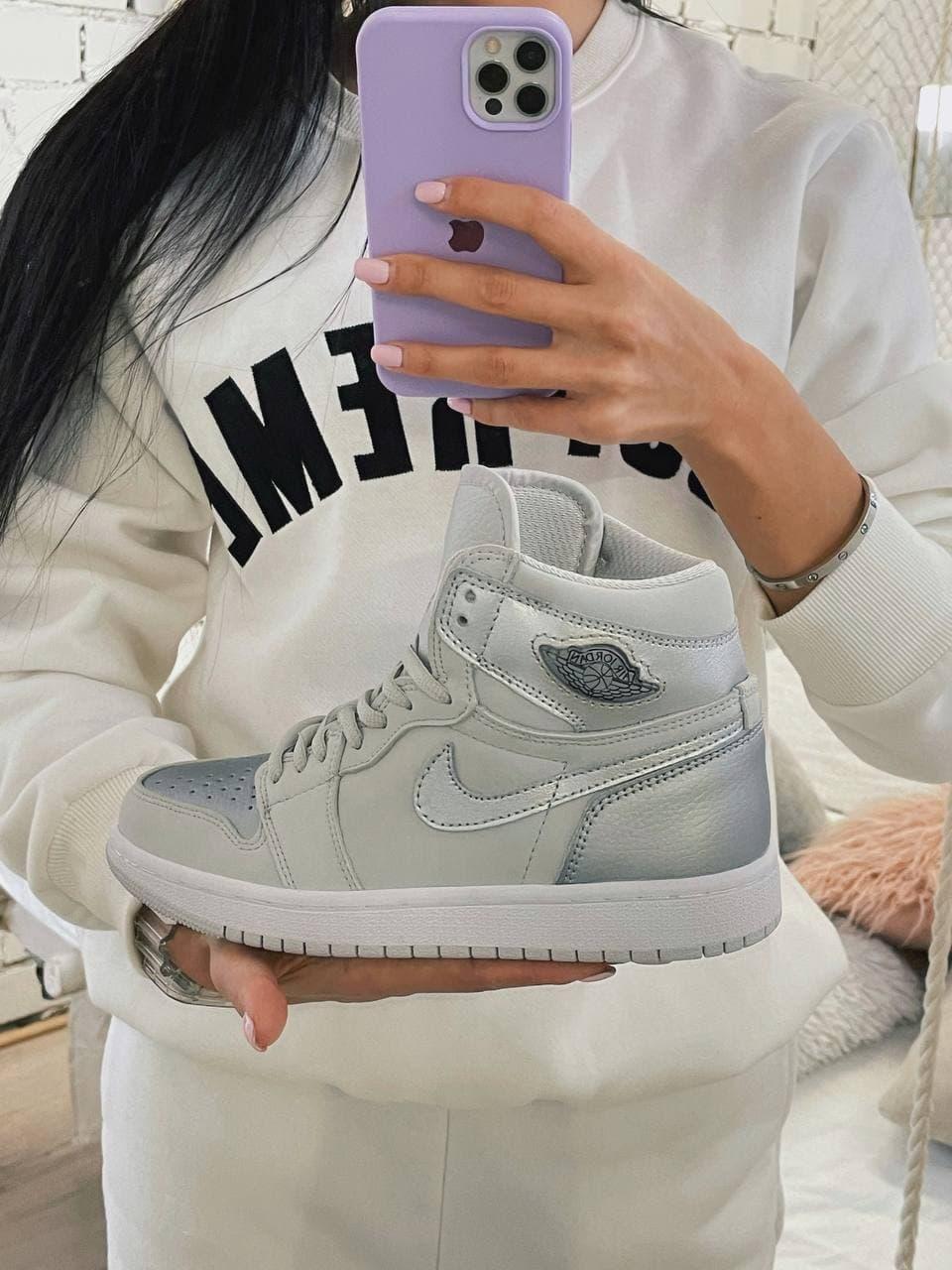 Nike Air Jordan 1 Retro Mid Alternate Silve