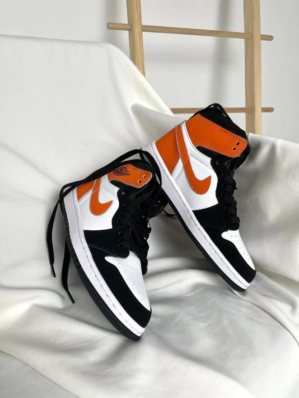 Nike Air Jordan 1 Retro Orange Black (Матовbй Свуш)